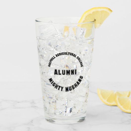 Mushans Alumni Glass Tumbler (Rückseite Ice)