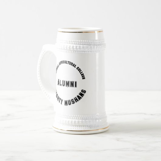 Mushans Alumni-Tasse Bierglas (Vorderseite Links)