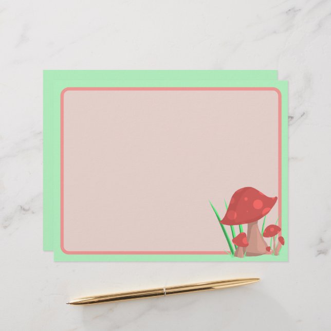 Mushie Garden Briefbogen (Vorderseite/Rückseite Beispiel)