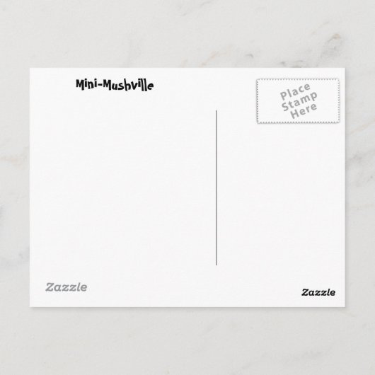 Mushoom House Fun Postkarte (Rückseite)