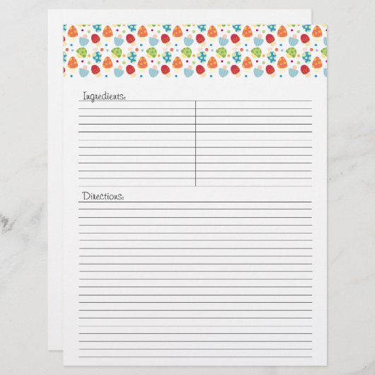 Mushroms Rezept Letterhead (Vorne/Hinten)