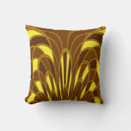 Mushroom Abstrakt - Art Deco - Amber Kissen