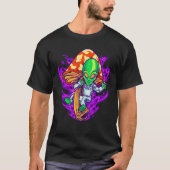 Mushroom Alien Psychedelic Space Shroom Hippie Fun T-Shirt (Vorderseite)
