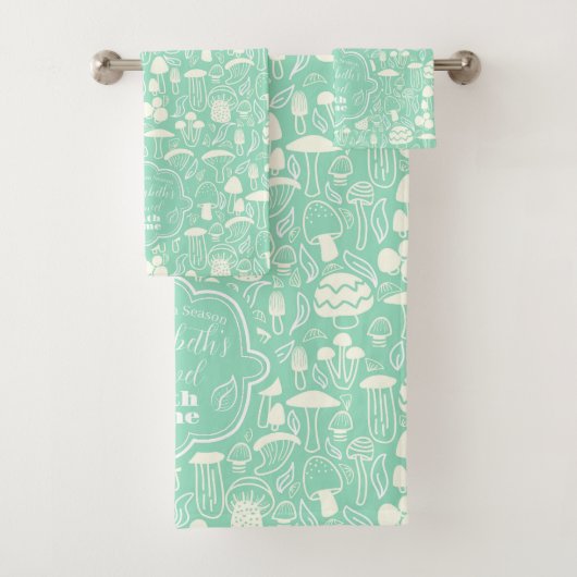 Mushroom Aqua Cream Badhandtuch Set (Insitu)