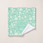 Mushroom Aqua Cream Badhandtuch Set (Waschlappen)