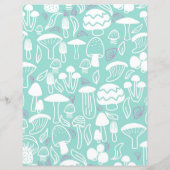 Mushroom Aqua Stationery Paper (Rückseite)