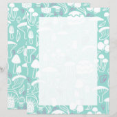 Mushroom Aqua Stationery Paper (Vorne/Hinten)