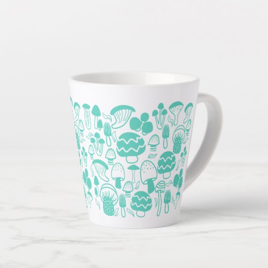 Mushroom Aquamarin Milchtasse (Rechte Ecke)