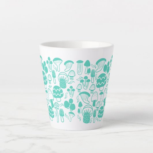 Mushroom Aquamarin Milchtasse (Vorderseite)