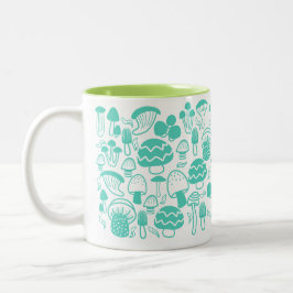 Mushroom Aquamarin White Tasse