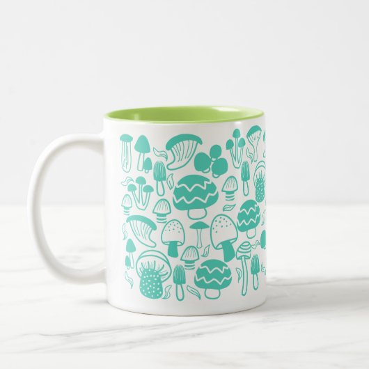 Mushroom Aquamarin White Tasse (Links)