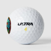 Mushroom Art Golf Balls Golfball (Logo)
