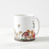 Mushroom Art Herbst Natumn Mongram Kaffeetasse (VorderseiteRechts)