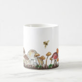 Mushroom Art Herbst Natumn Mongram Kaffeetasse (Mittel)
