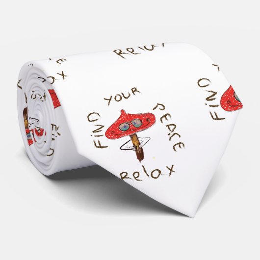 Mushroom Art Krawatte (Gerollt)