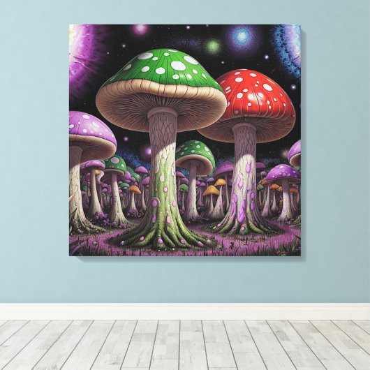 Mushroom Art Leinwanddruck (Insitu (Holzboden))