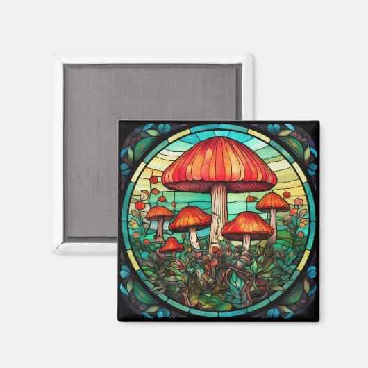 Mushroom Art Magnet (Vorderseite/Rückseite)