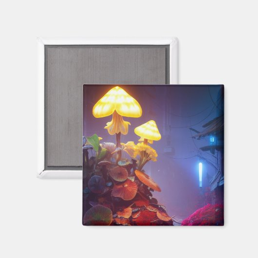 Mushroom Art Magnet (Vorderseite/Rückseite)