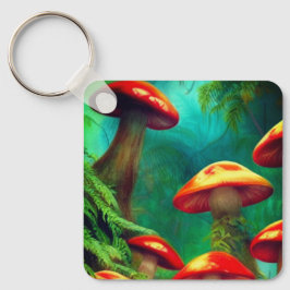 Mushroom Art Schlüsselanhänger