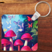 Mushroom Art Schlüsselanhänger (Rückseite)