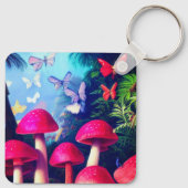 Mushroom Art Schlüsselanhänger (Rückseite)