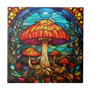 Mushroom Art Tile Fliese