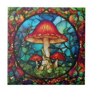 Mushroom Art Tile Fliese