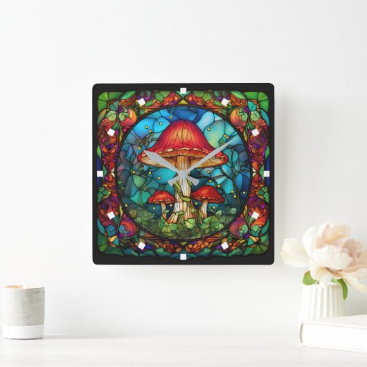 Mushroom Art Wall Uhr (Zuhause)