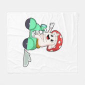 Mushroom as Biker with Scooter.PNG Fleecedecke (Vorderseite (Horizontal))