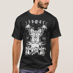 Mushroom ästhetische Frog Magic Moon Phasen T-Shirt