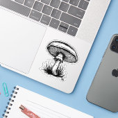 Mushroom Aufkleber (Laptop mit iPhone)