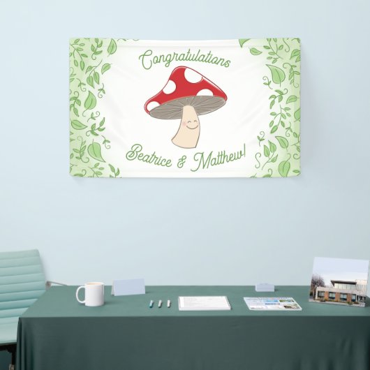 Mushroom Baby Dusche Banner (Messeveranstaltung)