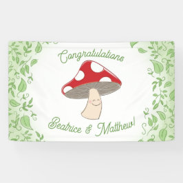 Mushroom Baby Dusche Banner