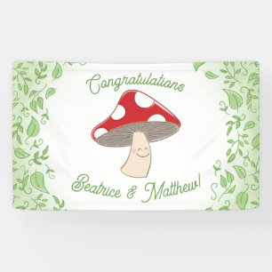 Mushroom Baby Dusche Banner