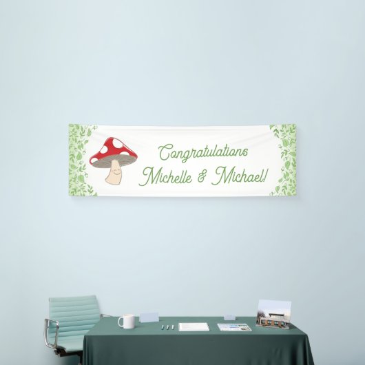 Mushroom Baby Dusche Banner (Messeveranstaltung)