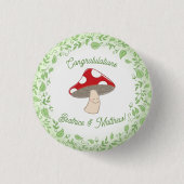 Mushroom Baby Dusche Button (Vorderseite)
