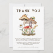 Mushroom Baby Dusche Danke Karte | Personalisiert (Vorderseite)
