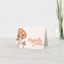 Mushroom Baby Dusche Danke | Orange und Brown Einladung