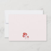 Mushroom Baby Dusche Danke | Rot und Rosa (Rückseite)