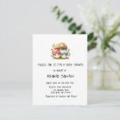 Mushroom Baby Dusche Einladung (Stehend Vorderseite)