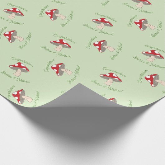 Mushroom Baby Dusche Geschenkpapier (Ecke)