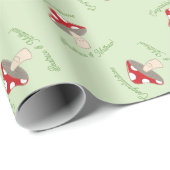 Mushroom Baby Dusche Geschenkpapier (Rolleneckpunkt)