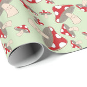 Mushroom Baby Dusche Geschenkpapier (Rolleneckpunkt)