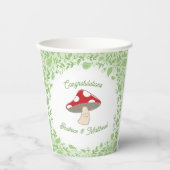 Mushroom Baby Dusche Pappbecher (Vorderseite)