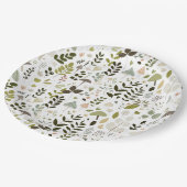 Mushroom Baby Dusche Pappteller (Schrägansicht)