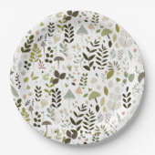 Mushroom Baby Dusche Pappteller (Vorderseite)