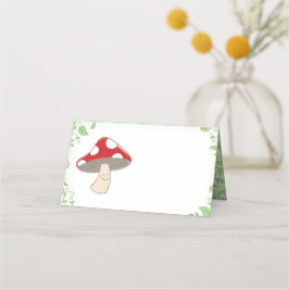 Mushroom Baby Dusche Platzkarte