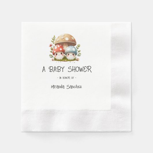 Mushroom Baby Dusche Serviette (Vorderseite)