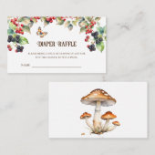 Mushroom Baby Dusche Windeln Raffelkarten Begleitkarte (Vorne/Hinten)