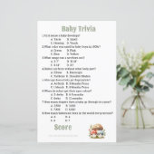Mushroom Baby Shower Baby Trivia (Stehend Vorderseite)